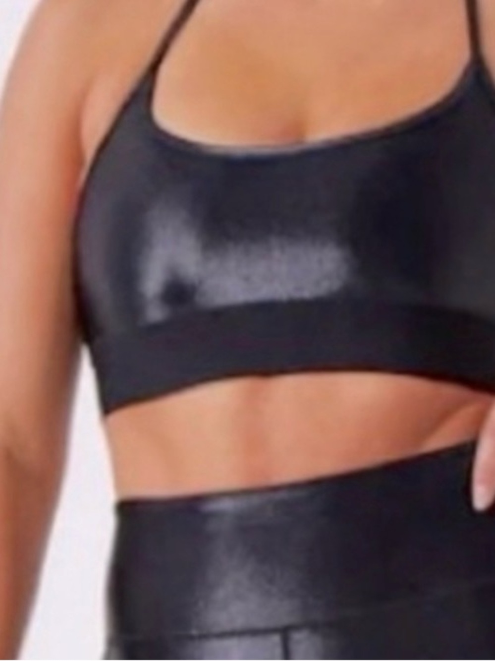 Noli Liquid Carbon (Gray Metallic) Sports Bra